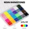 30000Pcs 3mm Flatback Jelly Rhinestones – Multicolor Gems with B7000 Glue